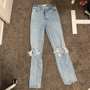 Abercrombie and Fitch the 90s straight ultra high-rise jeans